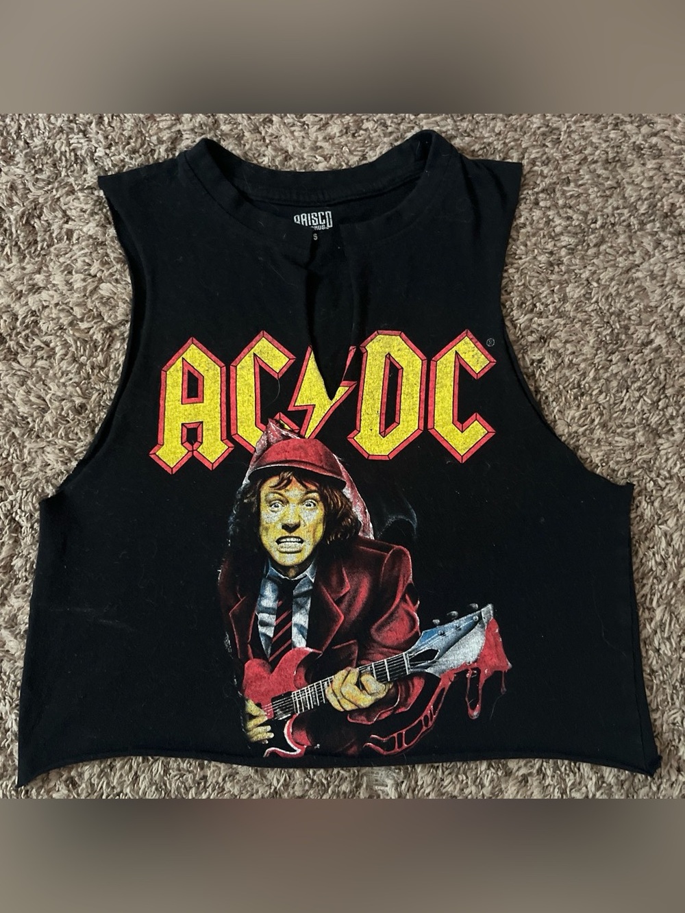 AC/DC Cropped tank top